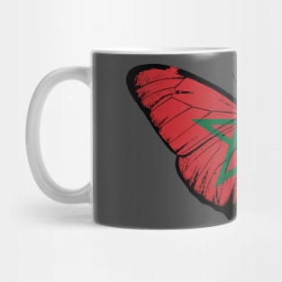 Vintage Morocco Butterfly Moth | Pray For Morocco and Stand with Morocco Mug